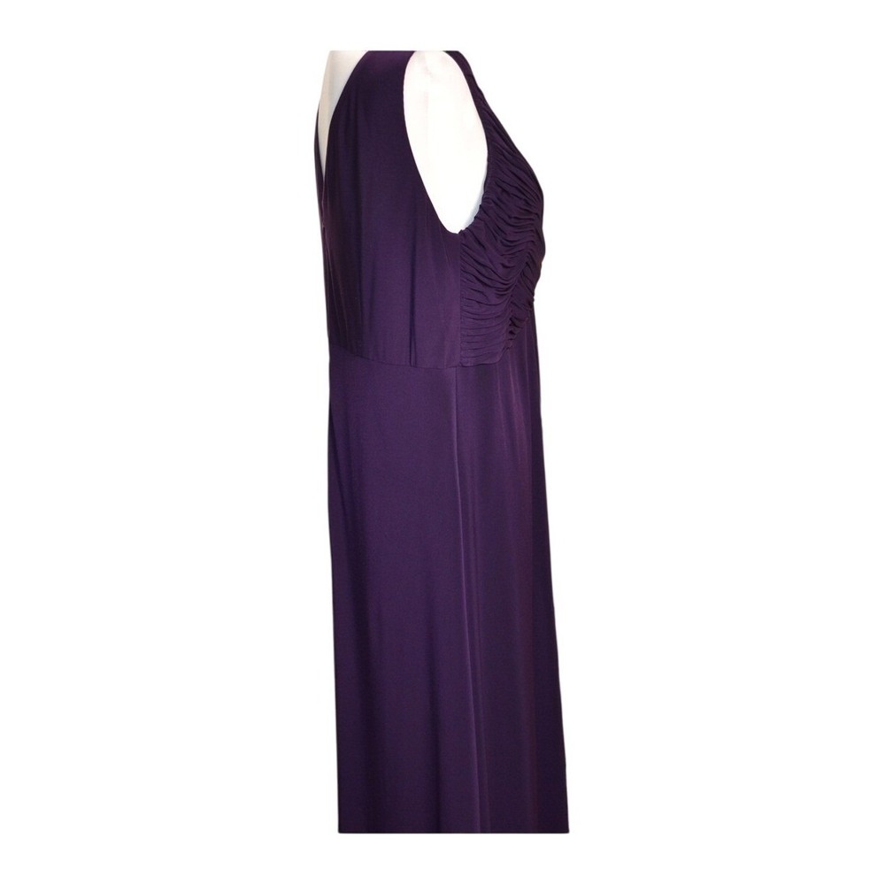 Jessica Howard Purple Maxi Dress Womens 16W Sleeveless V Neck Formal Evening - Picture 7 of 7